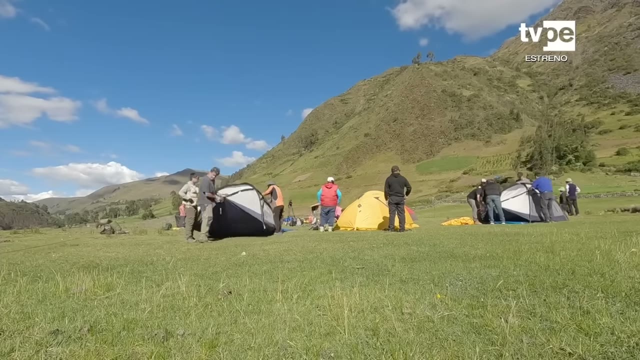 Campamento en la quebrada Jancapampa