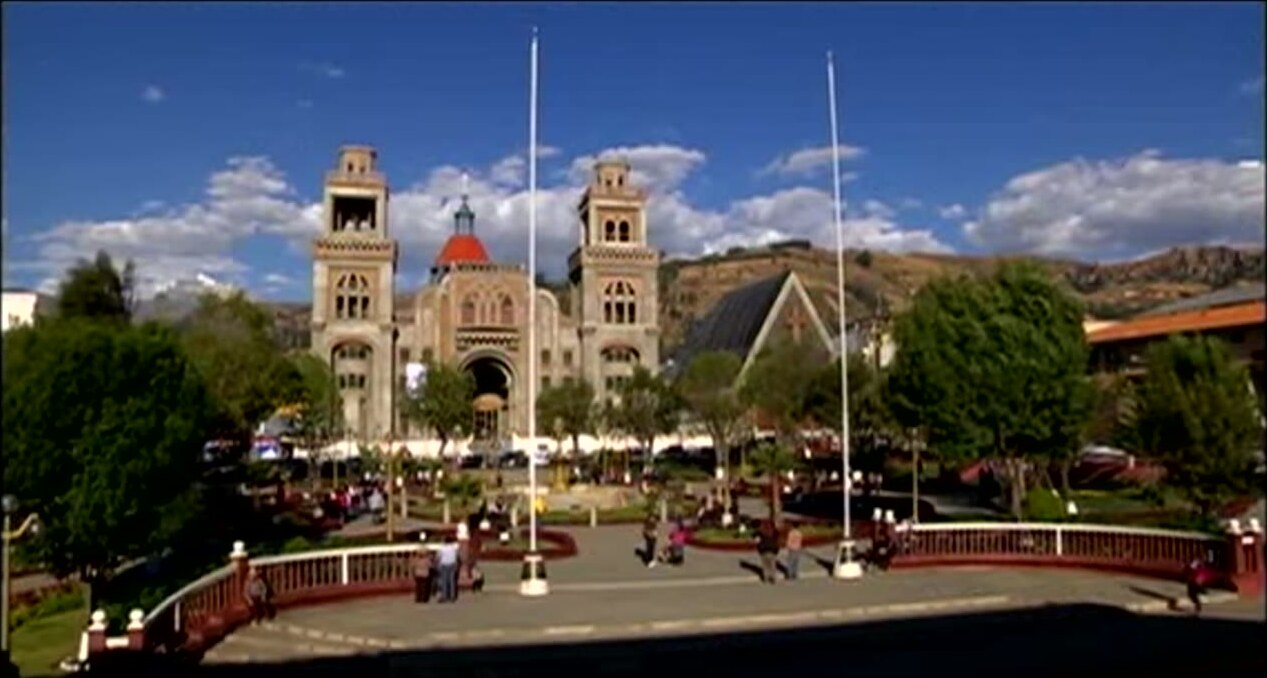 La plaza de armas de Huaraz