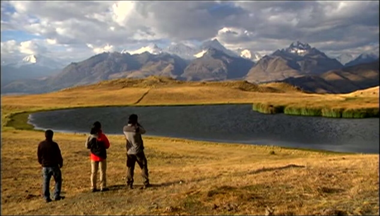 La cordillera Blanca desde el mirador de Wilcacocha
