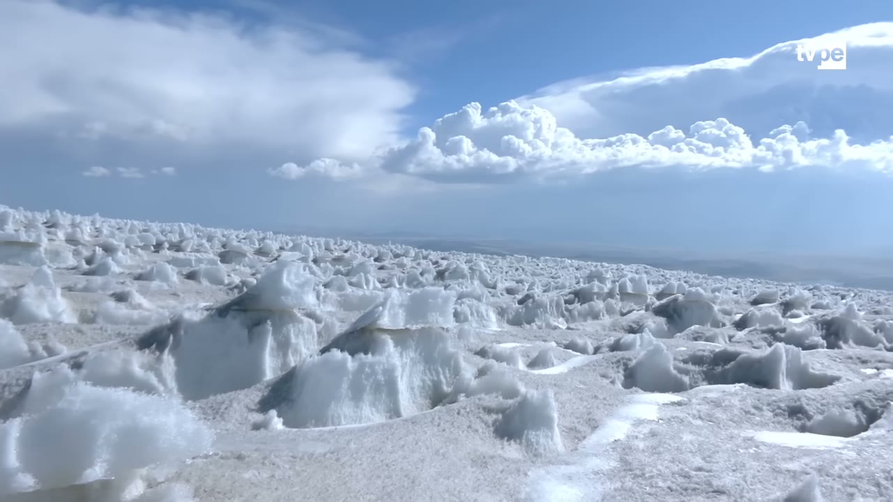 Penitentes de hielo en el Quelccaya