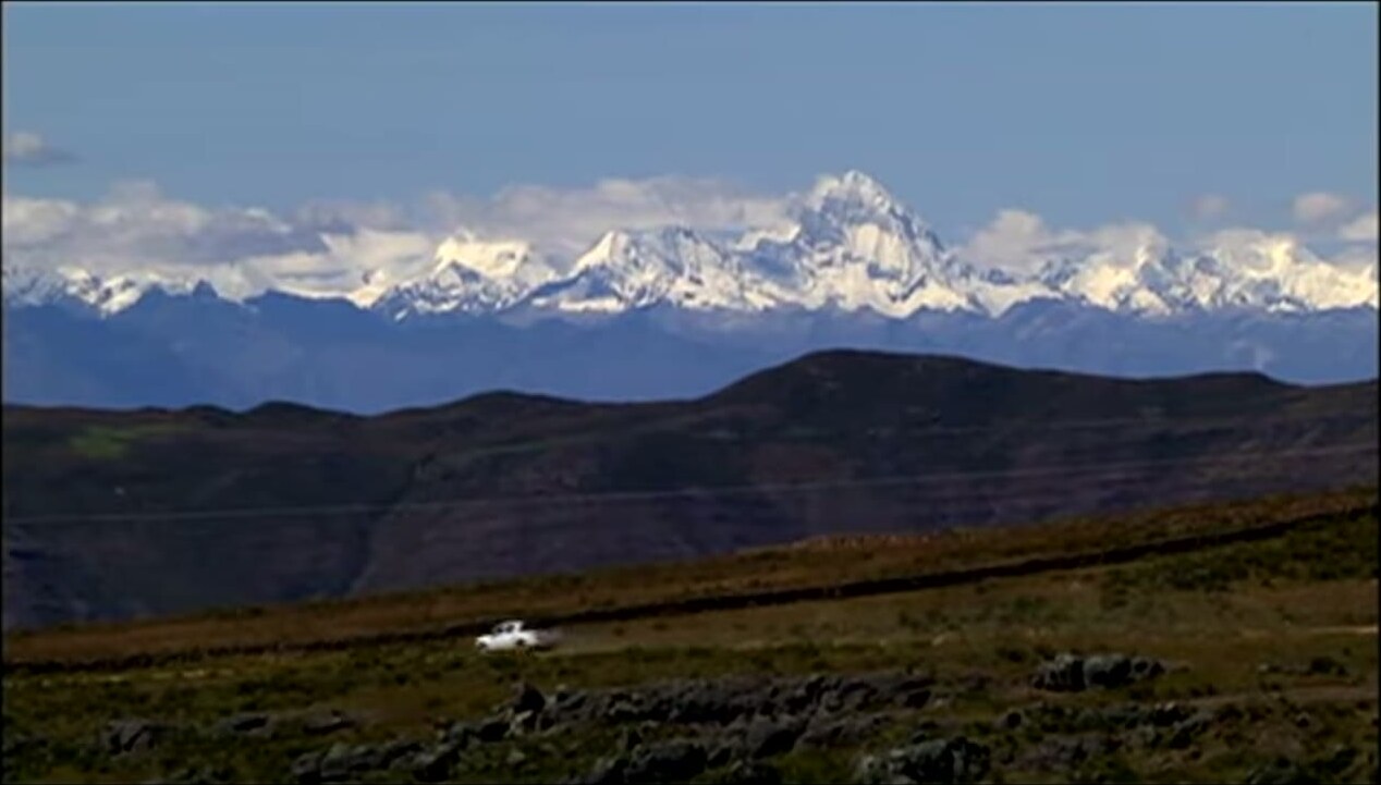 La cordillera Blanca desde el camino a Calipuy