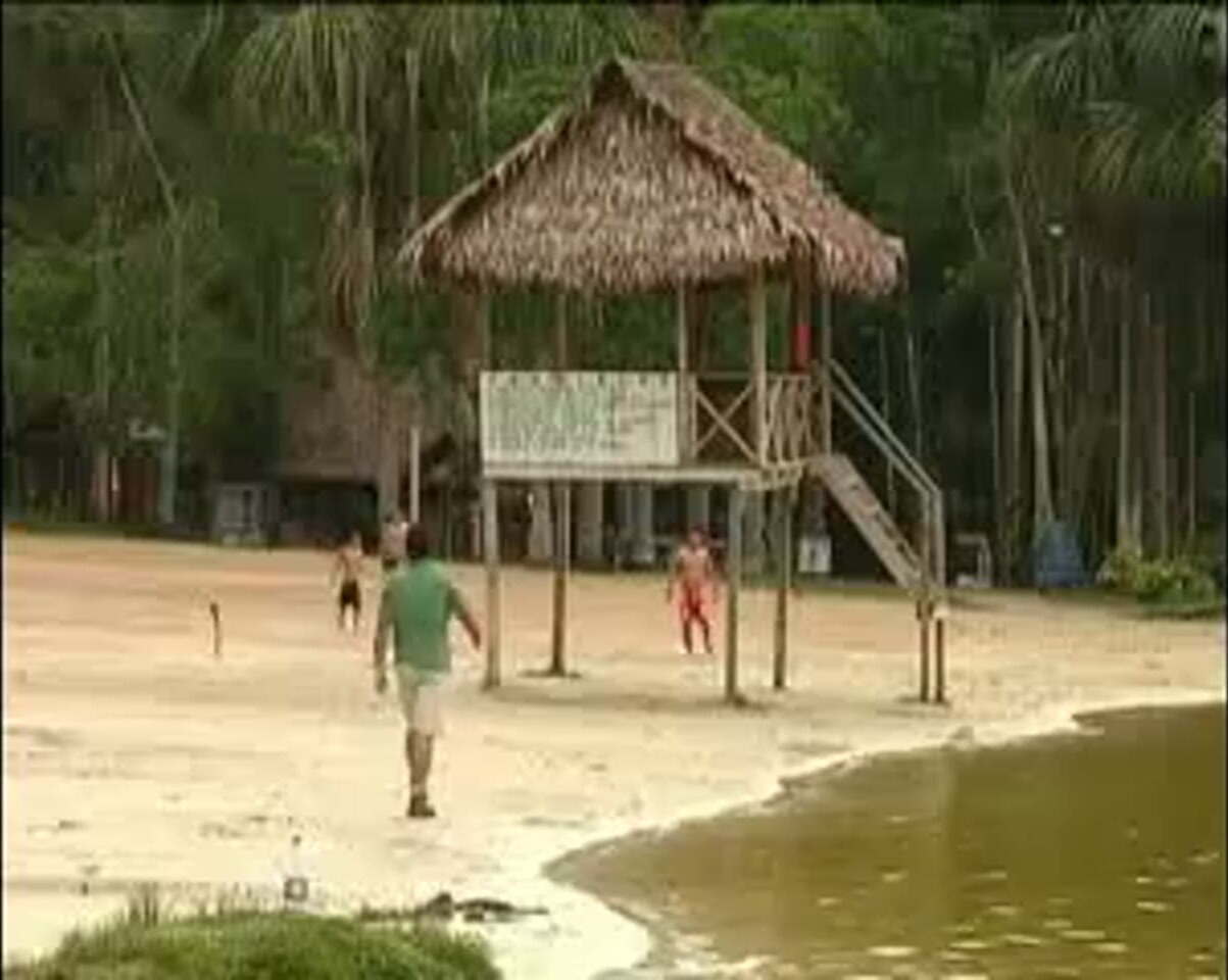 La playa de la laguna de Quistococha