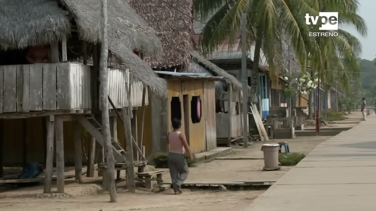 Casas de Puerto Miguel junto al Ucayali