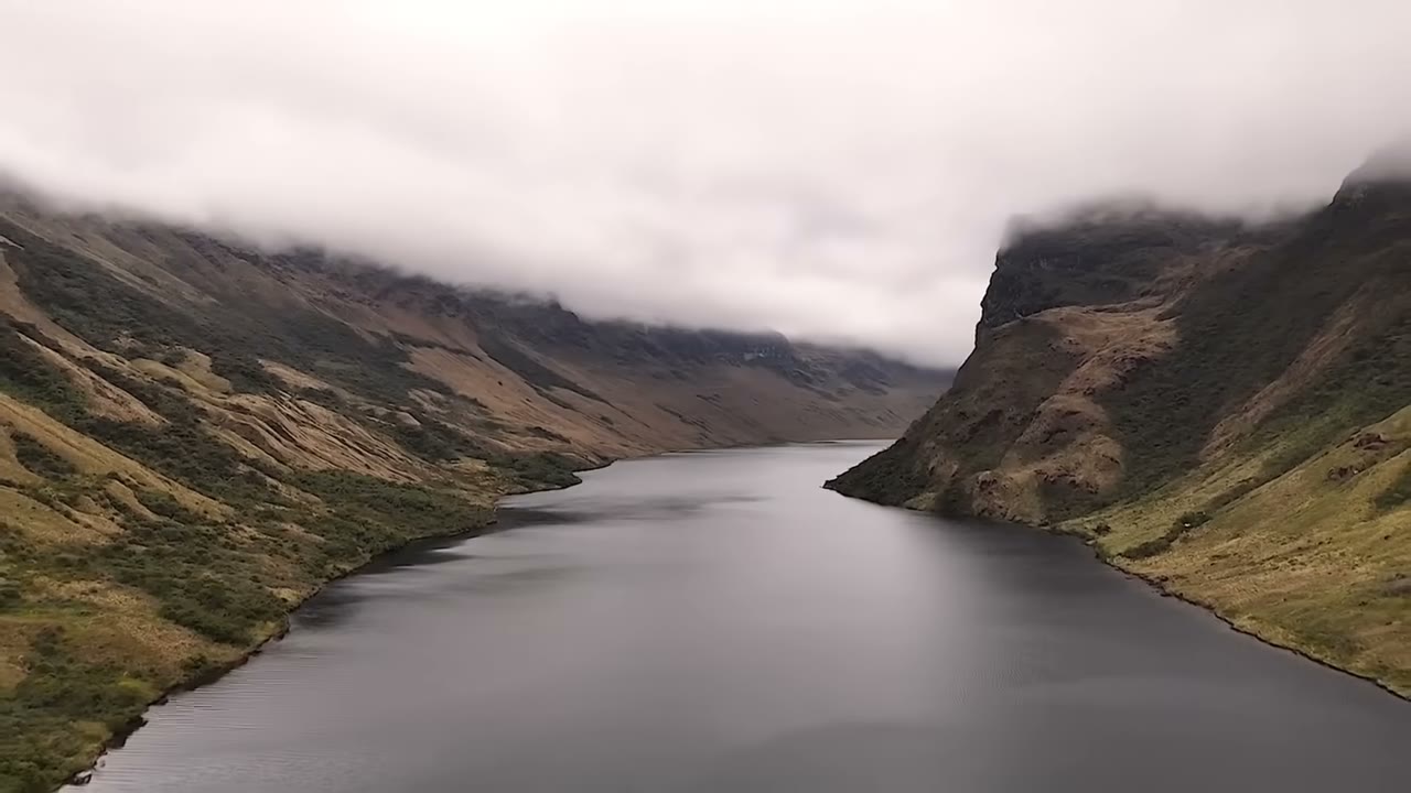 La laguna Shimbe entre montañas