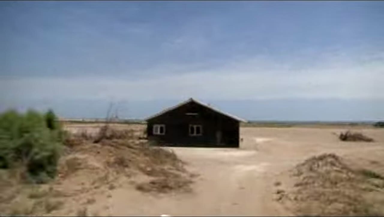 Una casita de pescadores en la playa Santa Rosa